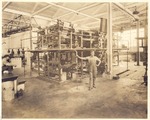 Man by printing press